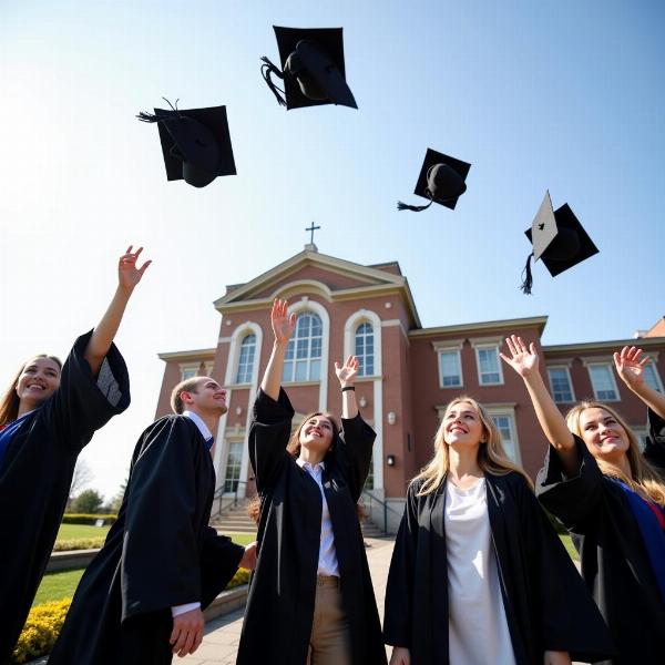 Lancio del cappello di laurea