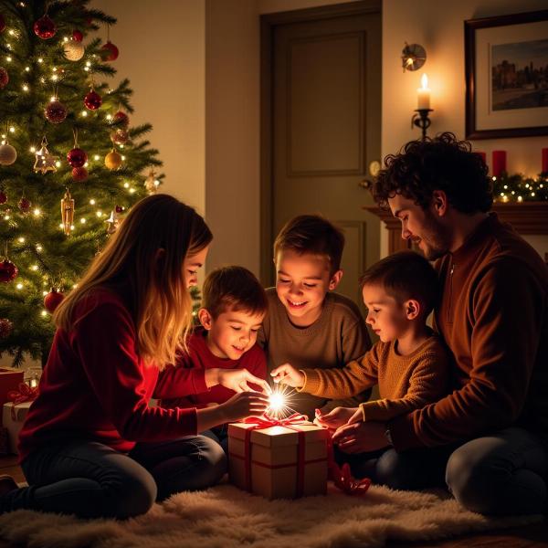 Famiglia riunita a Natale