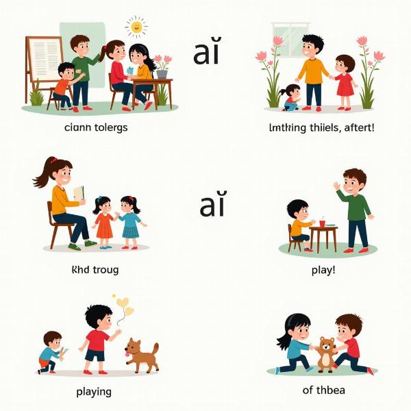 Frasi con ai in contesto reale per la scuola elementare