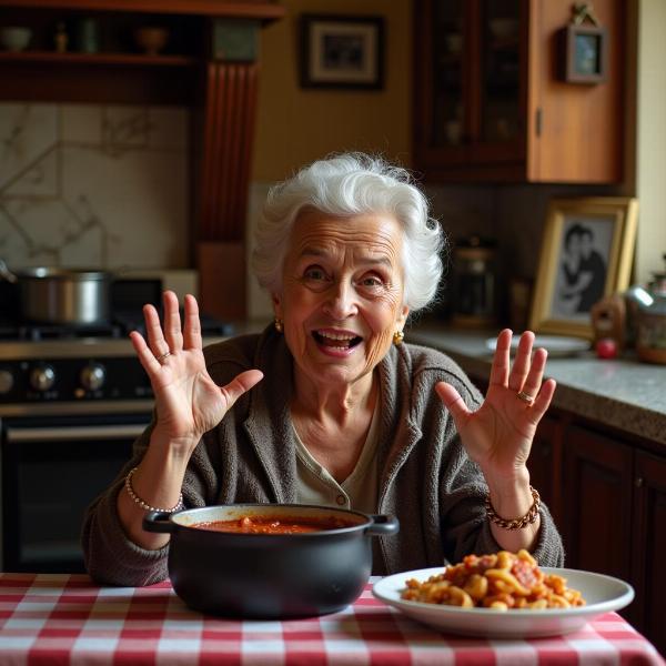 Nonna che racconta barzellette in dialetto abruzzese