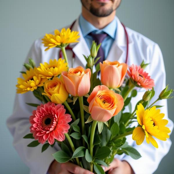 Fiori per ringraziare un dottore