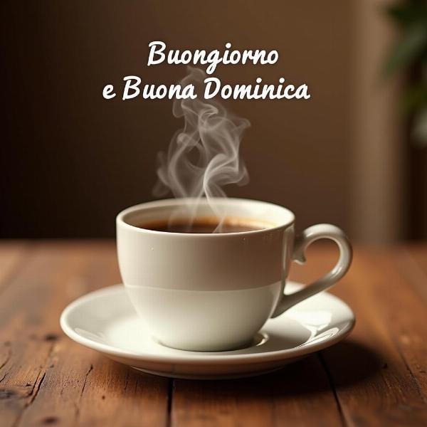 Gif Buongiorno e Buona Domenica con Caffè