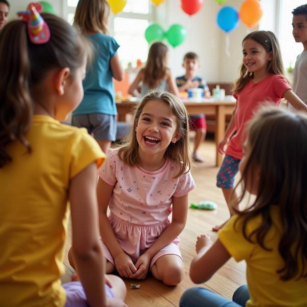 Bambini che giocano alla festa di compleanno