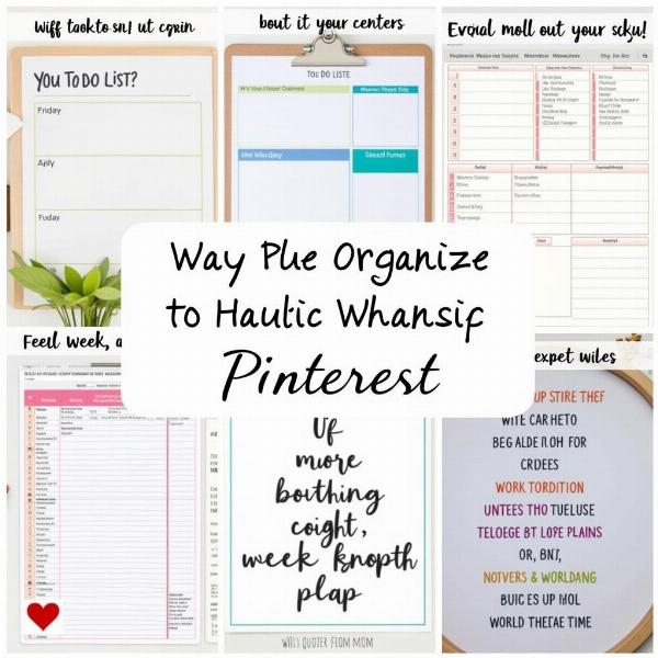 Organizzazione Settimana su Pinterest