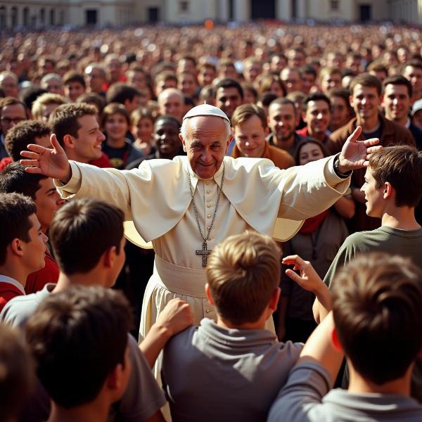 Papa Giovanni Paolo II con i giovani: Il futuro nelle loro mani