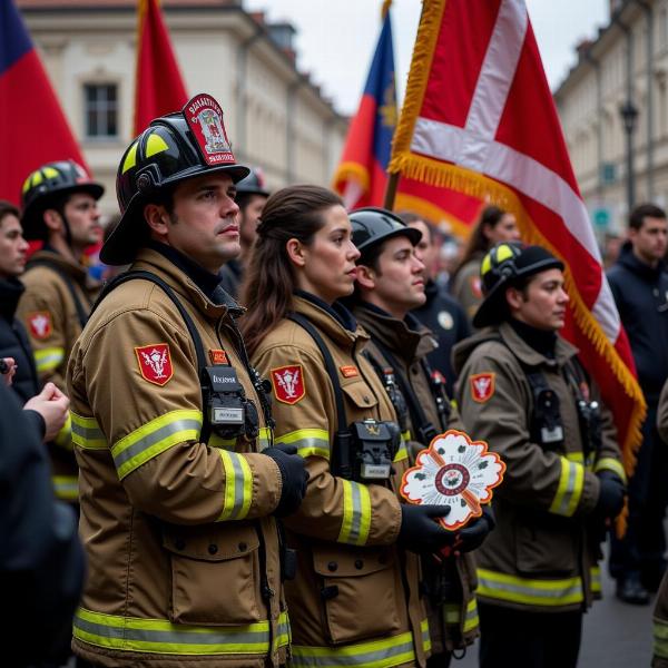 Celebrazione di Santa Barbara con i Vigili del Fuoco