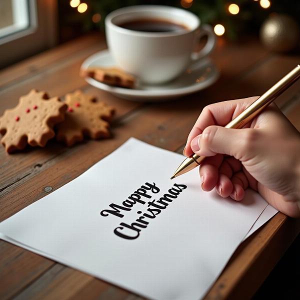 Scrivere auguri Natale sul biglietto