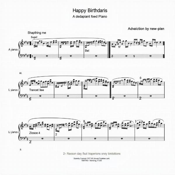 Spartito Tanti Auguri Pianoforte PDF Avanzato