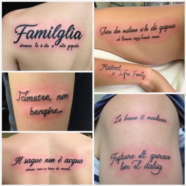 Tatuaggi con frasi classiche sulla famiglia in italiano