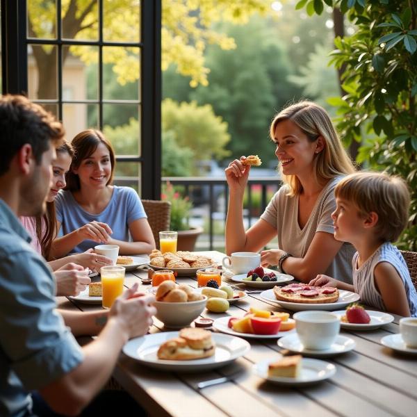 Colazione in famiglia il 23 agosto